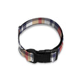 Red Blue And Beige Madras Plaid Print Dog Collar