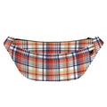 Red Blue And Beige Madras Plaid Print Fanny Pack