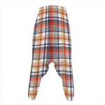 Red Blue And Beige Madras Plaid Print Hammer Pants