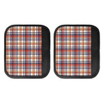 Red Blue And Beige Madras Plaid Print Handle Covers