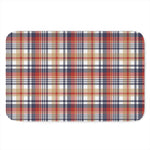 Red Blue And Beige Madras Plaid Print Indoor Door Mat