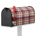 Red Blue And Beige Madras Plaid Print Mailbox Cover