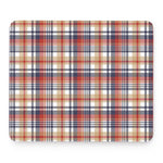 Red Blue And Beige Madras Plaid Print Mouse Pad