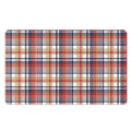 Red Blue And Beige Madras Plaid Print Polyester Doormat