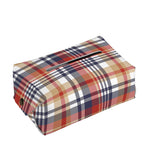 Red Blue And Beige Madras Plaid Print Rectangle Tissue Box Cover