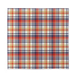 Red Blue And Beige Madras Plaid Print Silk Bandana