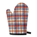 Red Blue And Beige Madras Plaid Print Single Oven Mitt