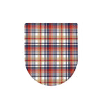 Red Blue And Beige Madras Plaid Print Toilet Lid Cover