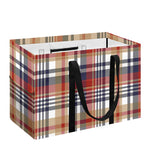 Red Blue And Beige Madras Plaid Print Utility Tote Bag