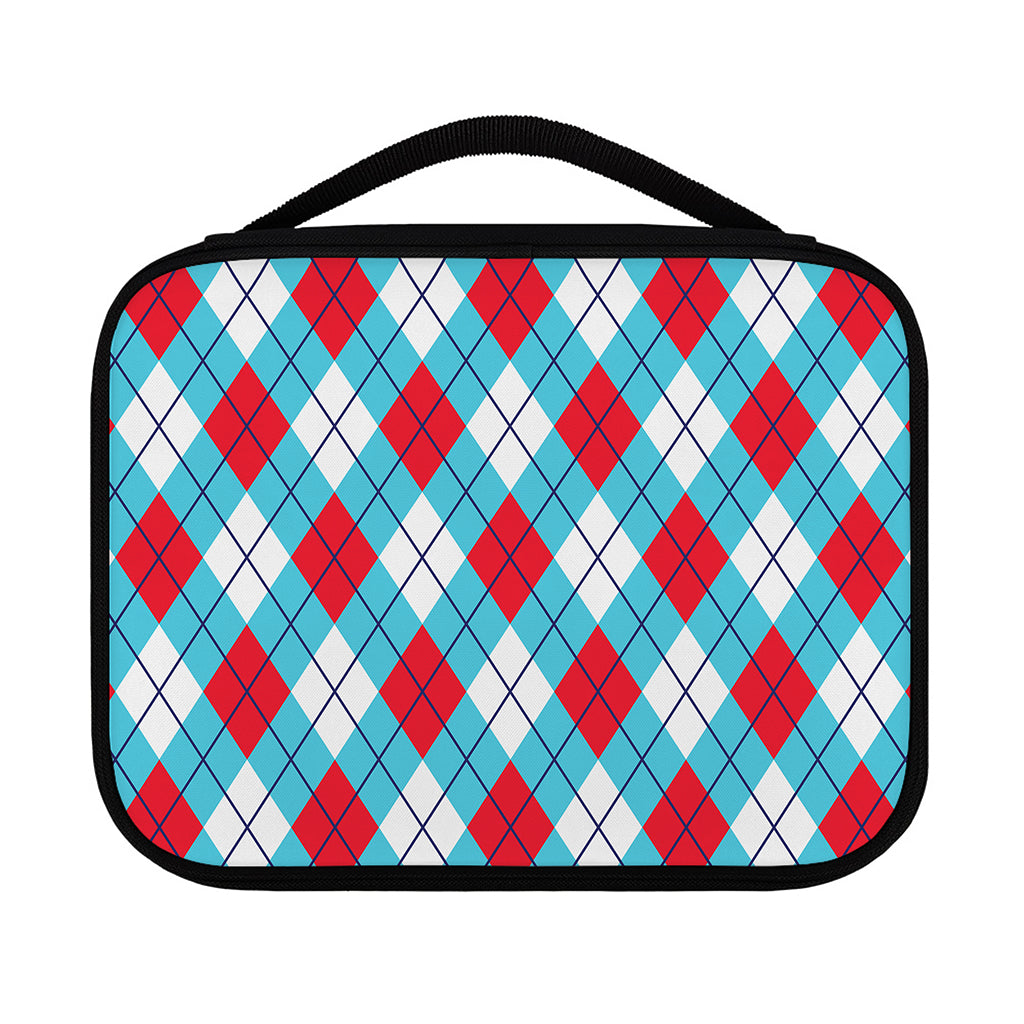 Red Blue And White Argyle Pattern Print Classic Bible Case