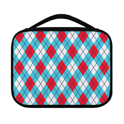 Red Blue And White Argyle Pattern Print Classic Bible Case