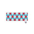 Red Blue And White Argyle Pattern Print Extended Mouse Pad