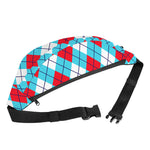 Red Blue And White Argyle Pattern Print Fanny Pack
