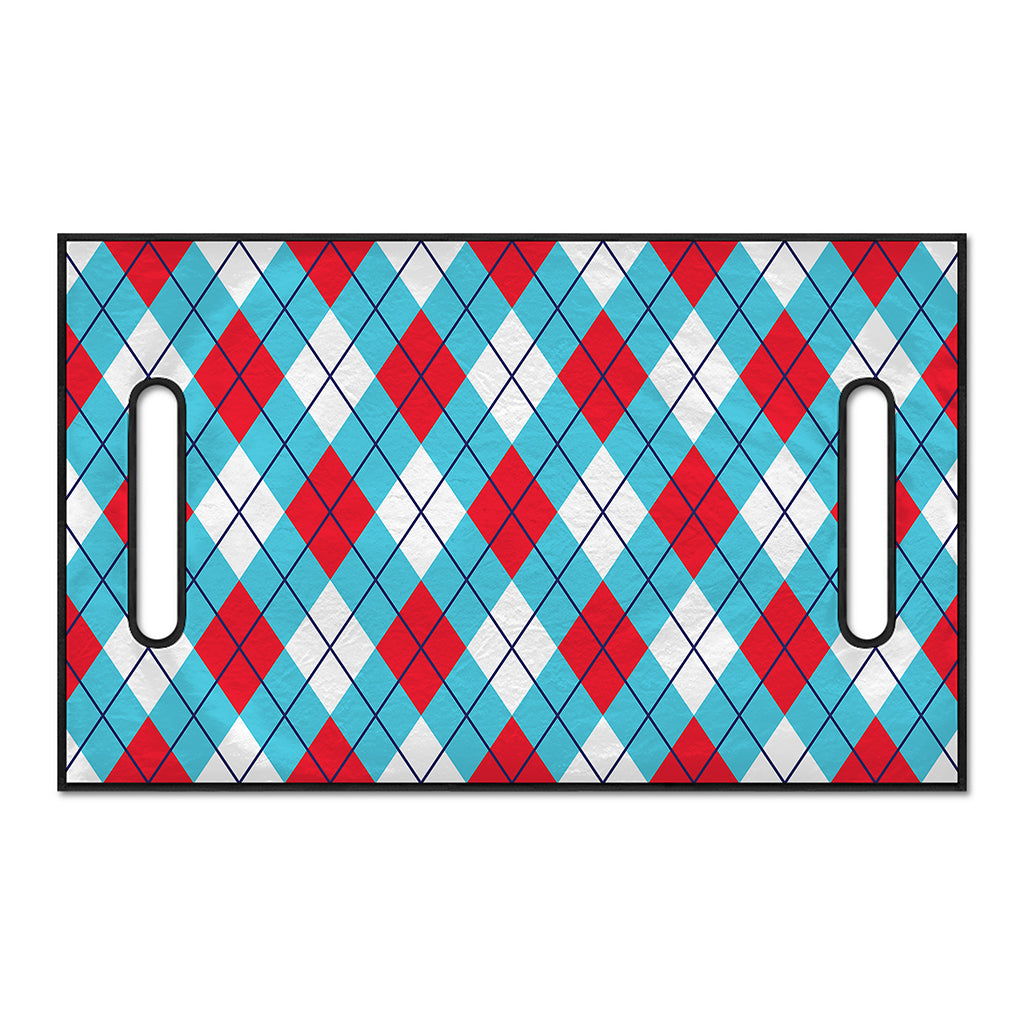 Red Blue And White Argyle Pattern Print Golf Cart Seat Cover