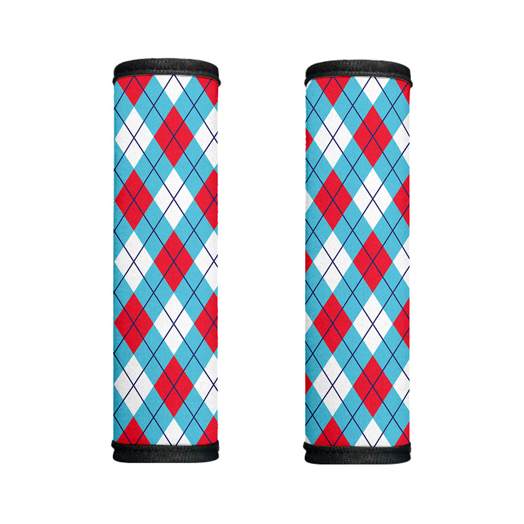Red Blue And White Argyle Pattern Print Handle Covers