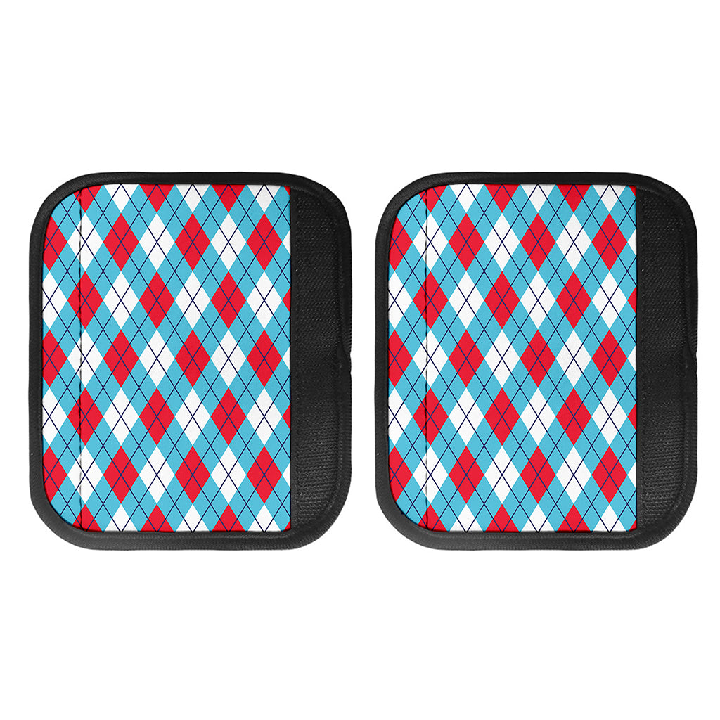 Red Blue And White Argyle Pattern Print Handle Covers