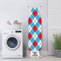 Red Blue And White Argyle Pattern Print Ironing Board Cover