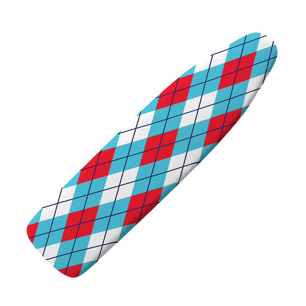 Red Blue And White Argyle Pattern Print Ironing Board Cover
