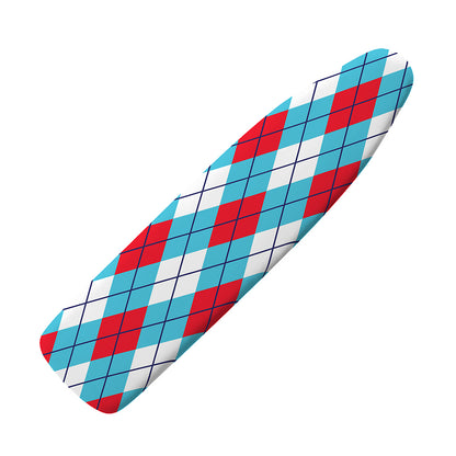 Red Blue And White Argyle Pattern Print Ironing Board Cover