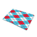 Red Blue And White Argyle Pattern Print Pet Cooling Mat Cover