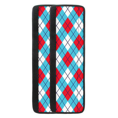 Red Blue And White Argyle Pattern Print Refrigerator Handle Covers