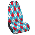 Red Blue And White Argyle Pattern Print Waterproof Car Seat Cover