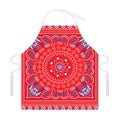 Red Blue And White Bandana Print Adjustable Apron
