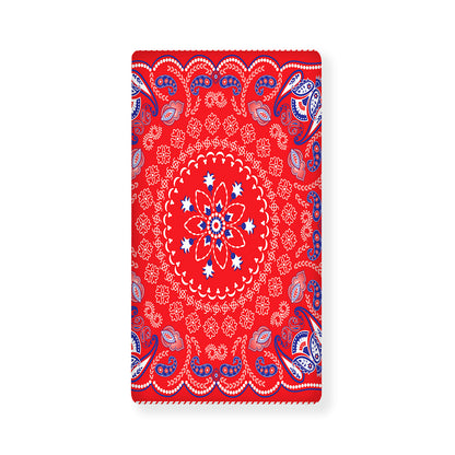 Red Blue And White Bandana Print Baby Crib Sheet