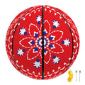 Red Blue And White Bandana Print Basketball