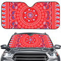 Red Blue And White Bandana Print Car Windshield Sun Shade