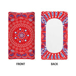 Red Blue And White Bandana Print Changing Pad Cover