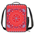 Red Blue And White Bandana Print Crossbody Lunch Bag