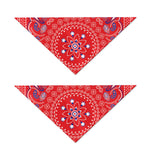 Red Blue And White Bandana Print Dog Bandana