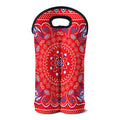 Red Blue And White Bandana Print Double Neoprene Wine Tote