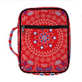 Red Blue And White Bandana Print Front Pocket Bible Bag
