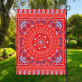 Red Blue And White Bandana Print Garden Flag