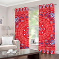 Red Blue And White Bandana Print Grommet Curtains