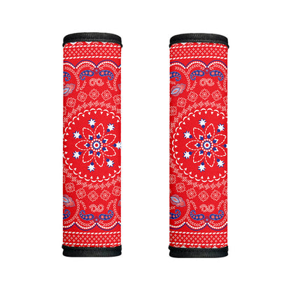 Red Blue And White Bandana Print Handle Covers