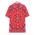 Red Blue And White Bandana Print Hawaiian Shirt
