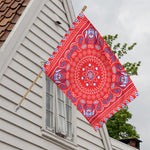 Red Blue And White Bandana Print House Flag