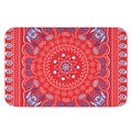 Red Blue And White Bandana Print Indoor Door Mat