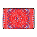 Red Blue And White Bandana Print Kitchen Mat