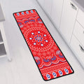 Red Blue And White Bandana Print Long Kitchen Mat