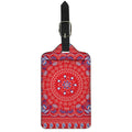 Red Blue And White Bandana Print Luggage Tag