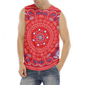 Red Blue And White Bandana Print Men's Fitness Tank Top