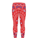 Red Blue And White Bandana Print Men's leggings