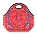 Red Blue And White Bandana Print Neoprene Lunch Bag