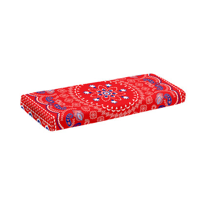 Red Blue And White Bandana Print Piano Keyboard Cover