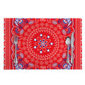 Red Blue And White Bandana Print Placemat