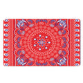 Red Blue And White Bandana Print Polyester Doormat